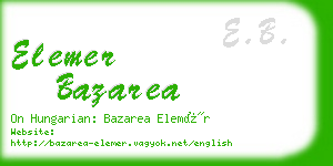 elemer bazarea business card